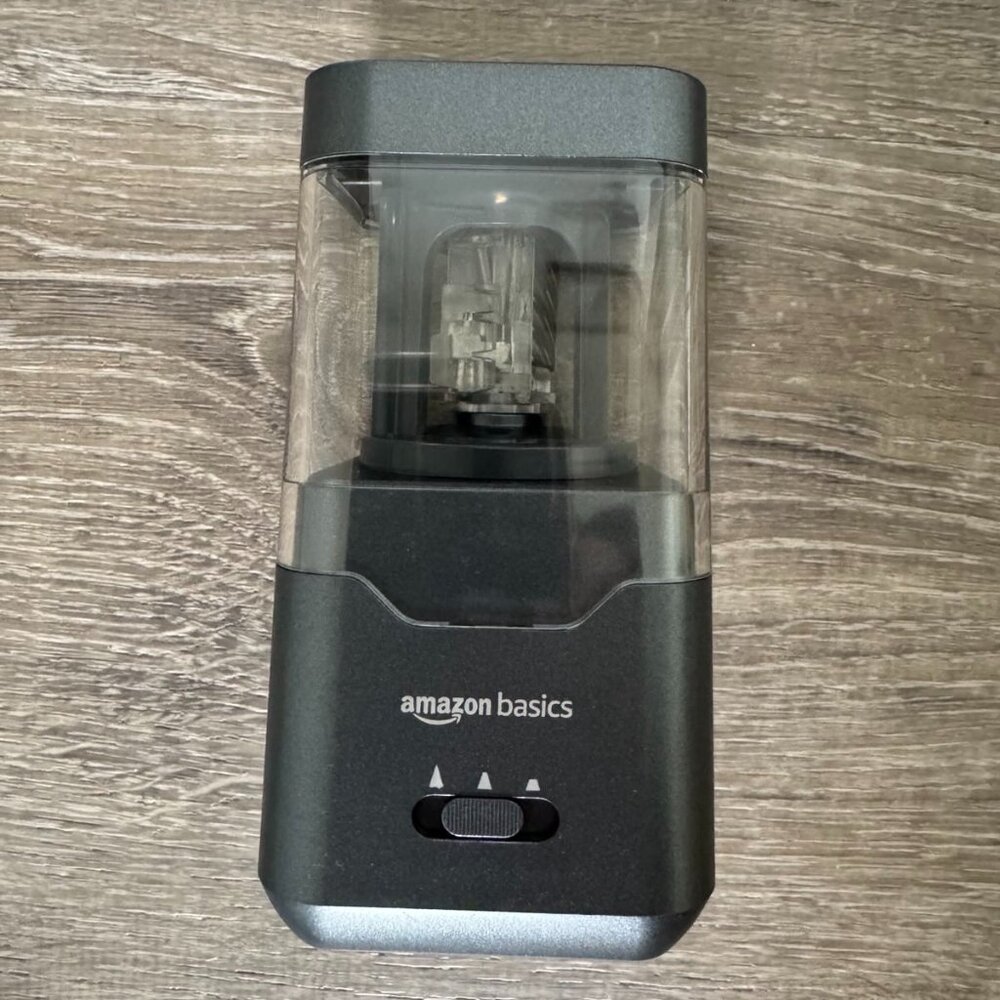 Amazon Basics Portable Electric Pencil Sharpener | Battery or Electric Opertated